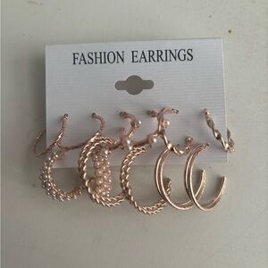 Rose gold earring pack